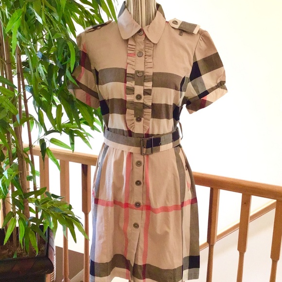 🎉3xHP🎉NWT Burberry Plaid Dress S XXL (European) - Picture 4 of 10